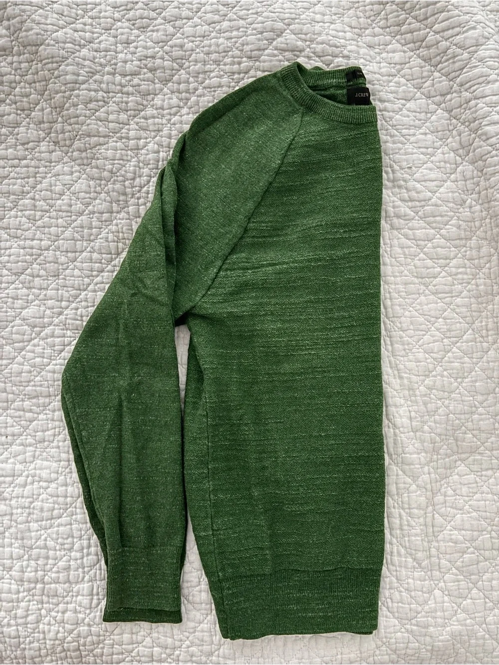 J. Crew Men's Slim Forest Green Crewneck Sweater